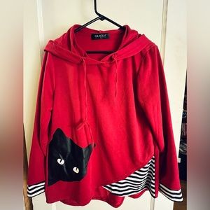 Cat lover hoodie.